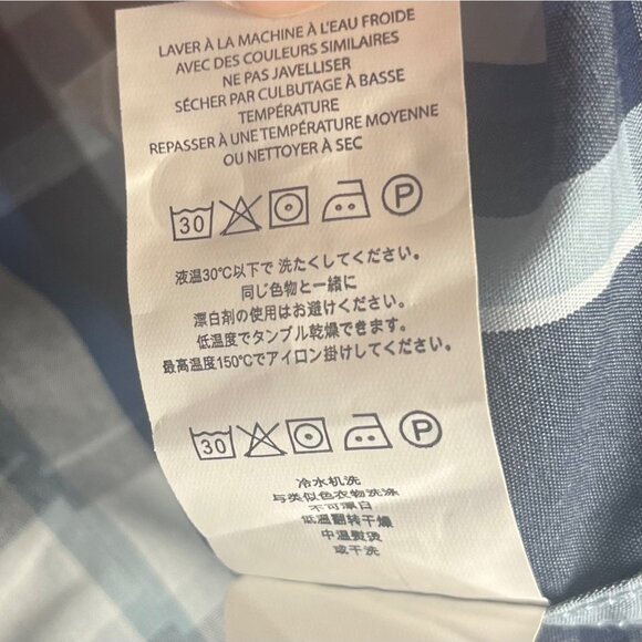 Michael Kors Button Front Shirt Mens Small Blue New Plaid Classic Fit - Picture 8 of 11